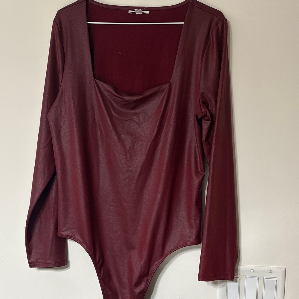 NWT Bar III Deep Red Bodysuit